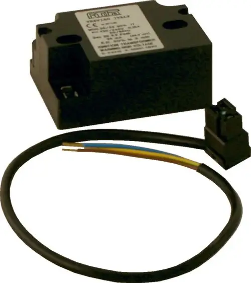 Zündtrafo mit Kabel für Heiztechnik, inklusive Stecker und Anschlussleitungen. Geeignet für Wolf-Geräte.
